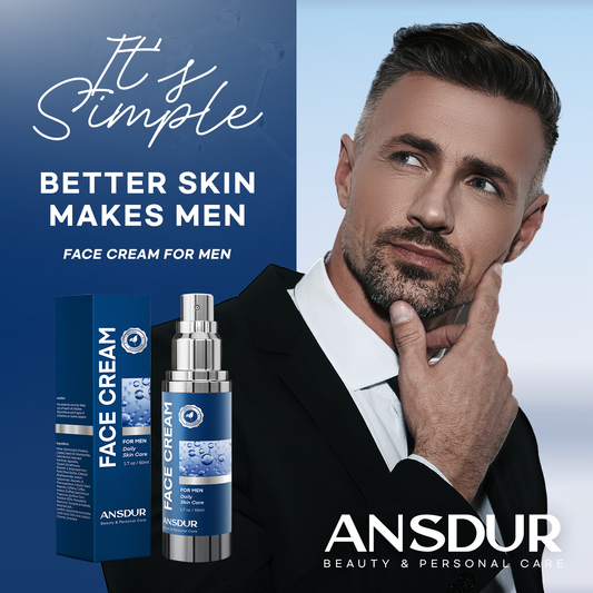 ANSDUR 6 in 1 Mens Face Moisturizer: Face Cream for Men Mens Face Moisturizer - Eye bags Treatment Anti Aging Face Lotion - After Shave Lotion for Men Advanced Formula 1.7oz